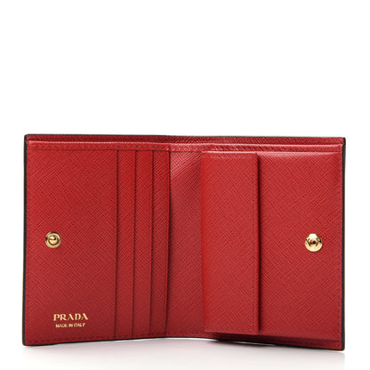 Prada X UNIVERSAL STUDIOS Saffiano Thunder Frankenstein Print Coin Case Card Holder Wallet Lacca 5 of 7