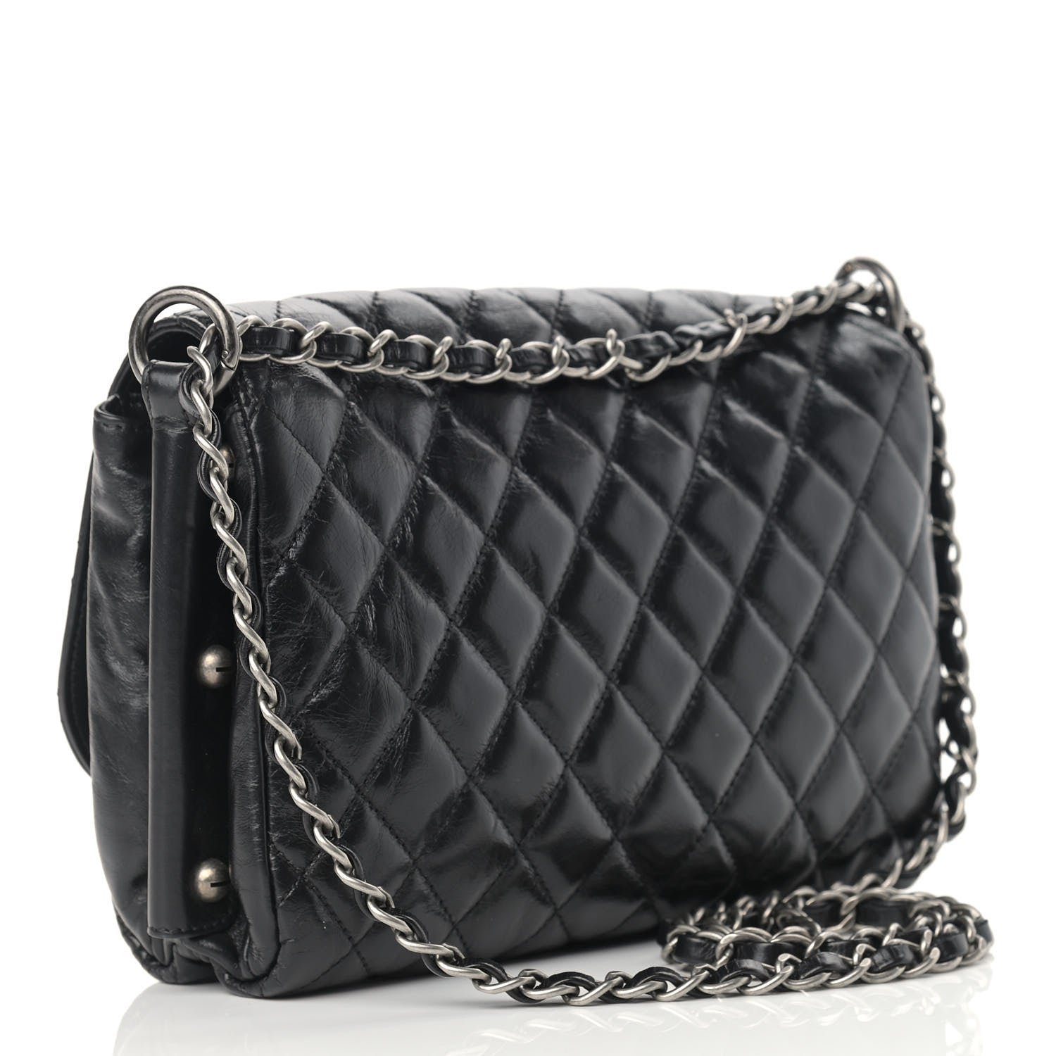 Chanel Glazed Calfskin Quilted Soft Boy Flap Black 3 of 10