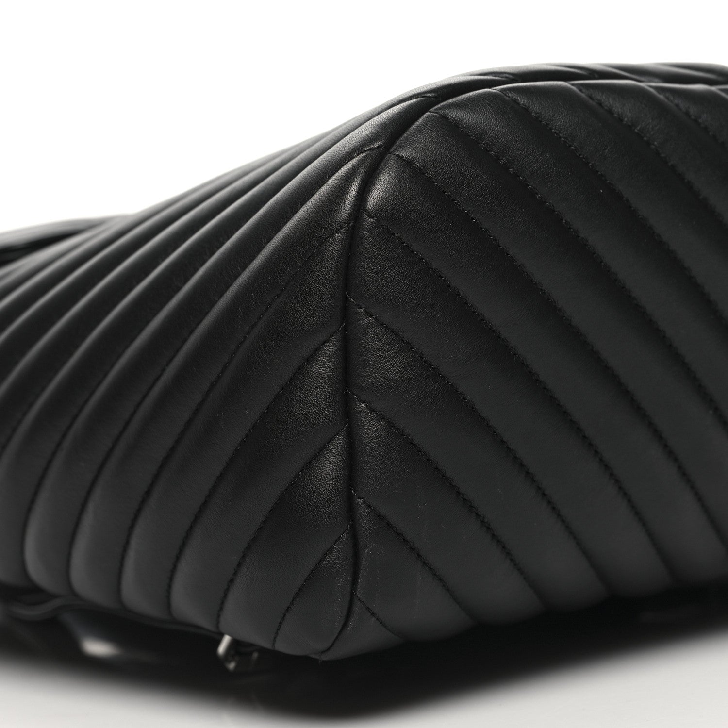 Chanel Calfskin Chevron Quilted Large Urban Spirit Backpack Black 9 of 10