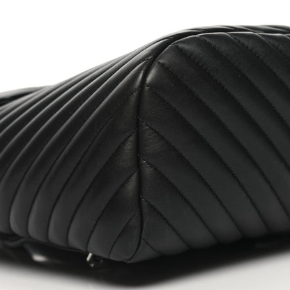 Chanel Calfskin Chevron Quilted Large Urban Spirit Backpack Black 9 of 10