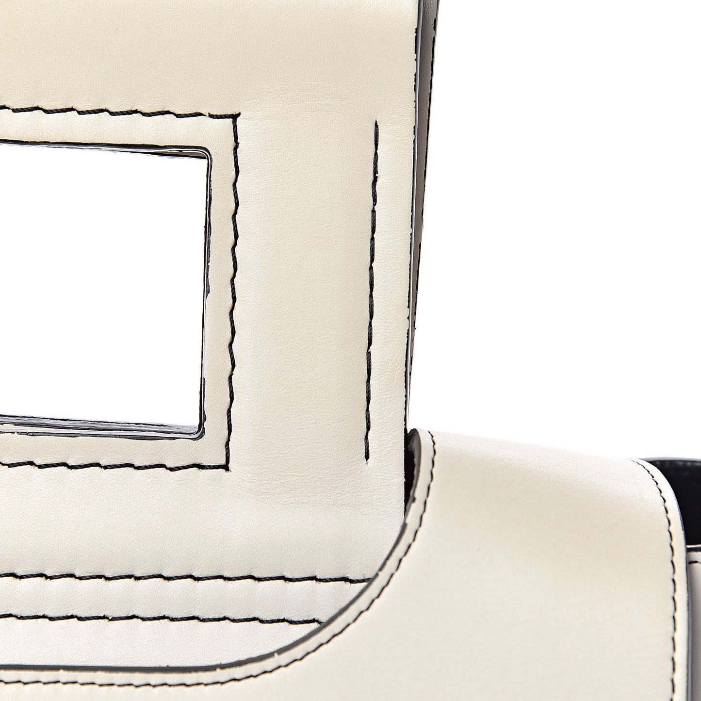 Natural Calfskin Small Square With Pocket White