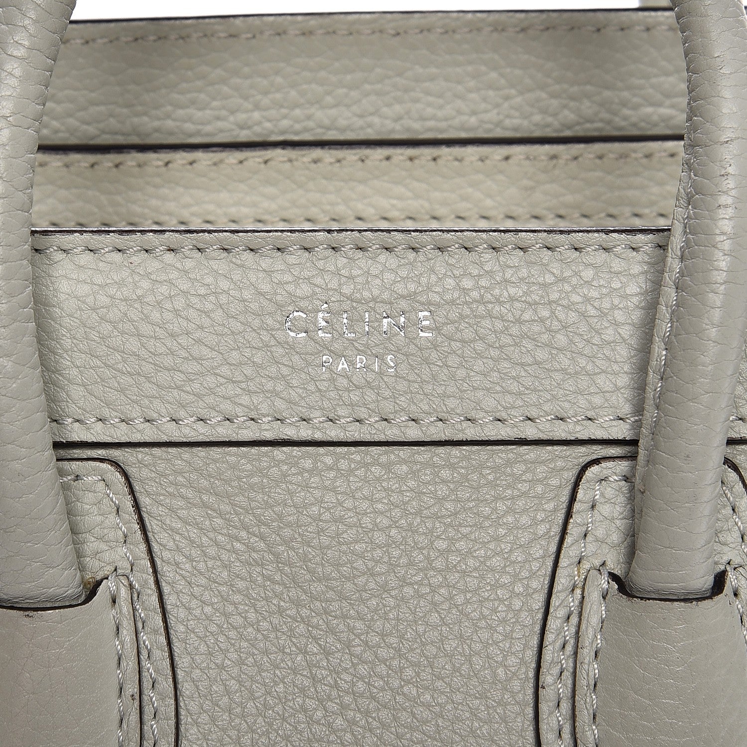 Celine Drummed Calfskin Nano Luggage Lune 8 of 15