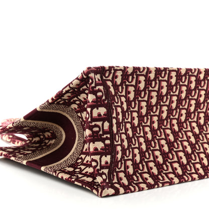Christian Dior Oblique Medium Book Tote Burgundy Multicolor 9 of 10