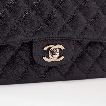 Chanel Caviar Quilted Medium Double Flap Black 6 of 10