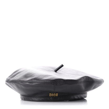 Christian Dior Lambskin D-Dream Beret 57 Black 3 of 6