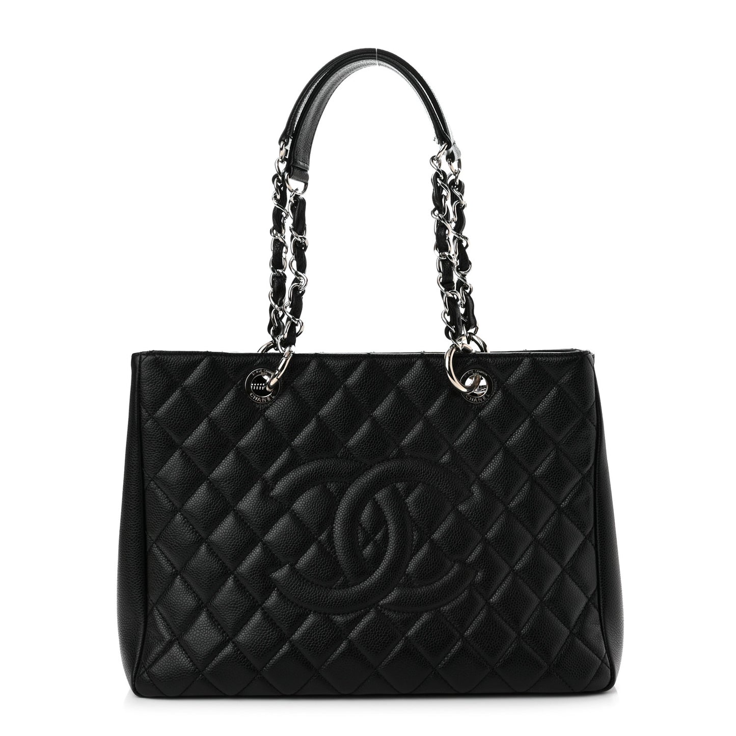 Caviar Quilted Grand Shopping Tote GST Black