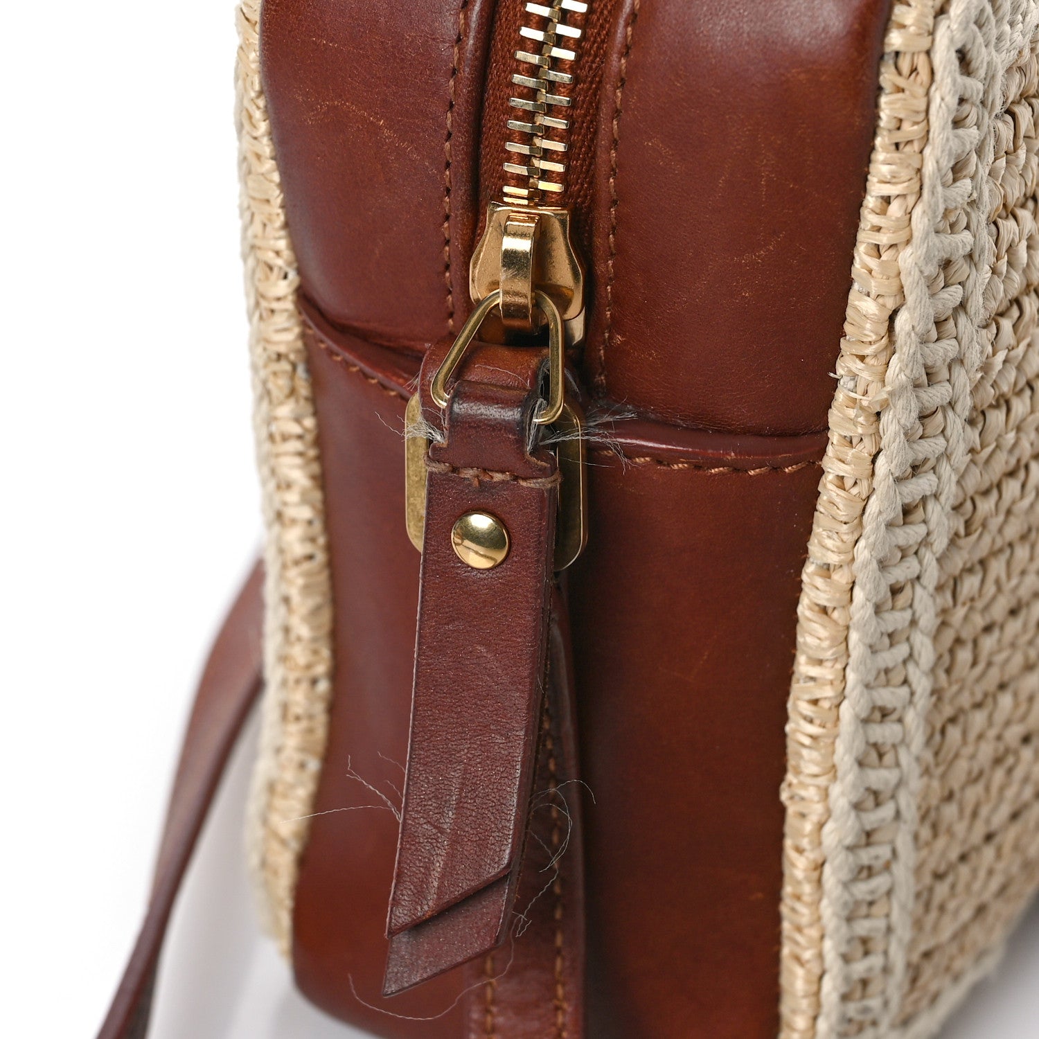Saint Laurent Raffia Canvas Monogram Lou Camera Bag Beige Brown 16 of 17