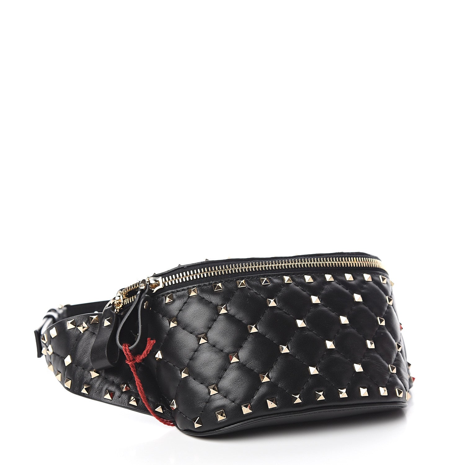 Valentino Garavani Lambskin Rockstud Spike Belt Bag 85 Black 3 of 7