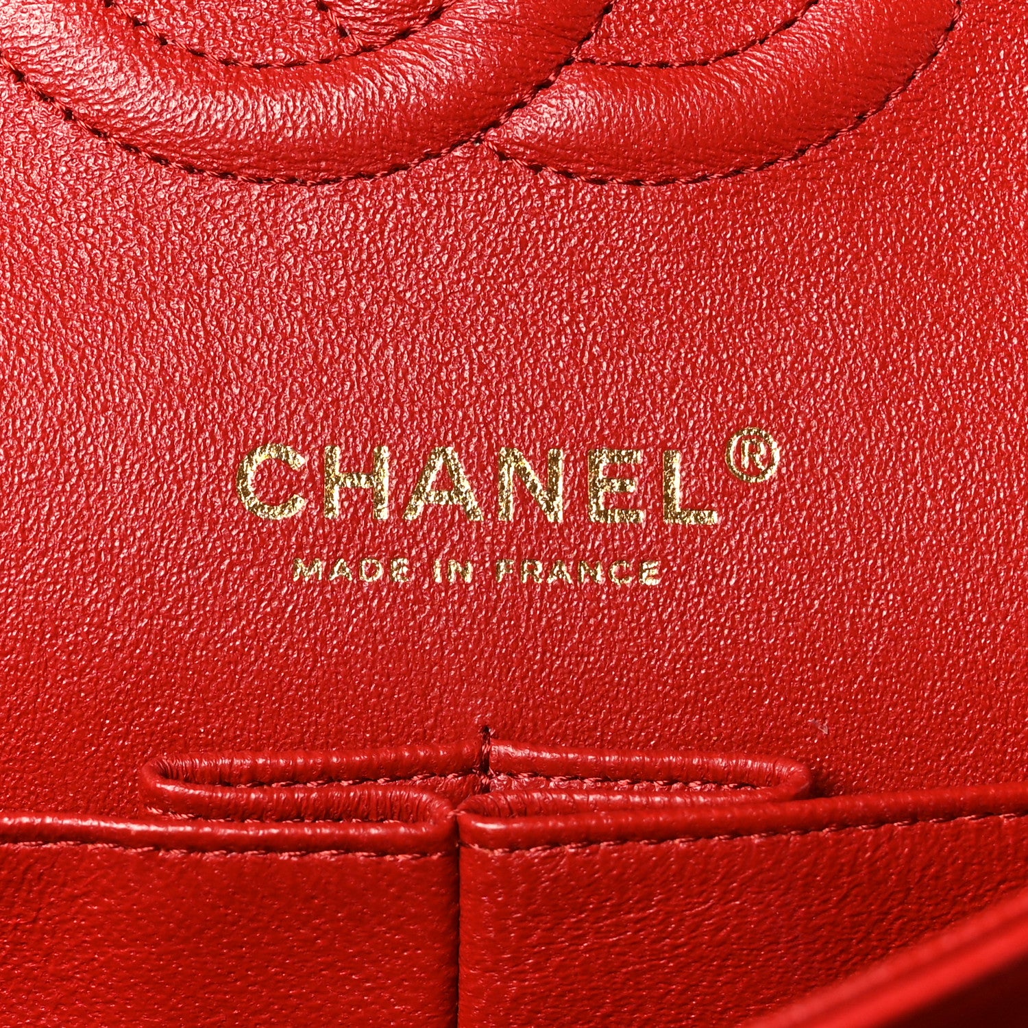 Chanel Lambskin Quilted Medium Double Flap Red 6 of 9