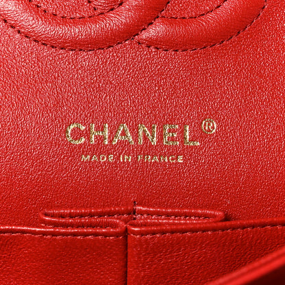 Chanel Lambskin Quilted Medium Double Flap Red 6 of 9