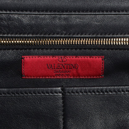 Valentino Garavani Vitello Medium Rockstud Tote Black 6 of 9