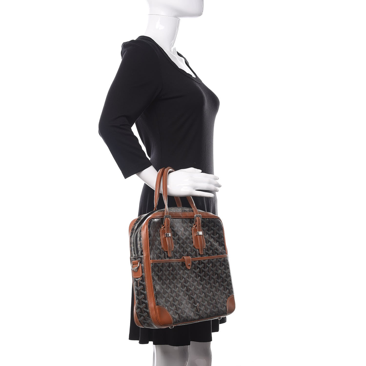Goyard Goyardine Ambassade PM Briefcase Black Gold 2 of 9