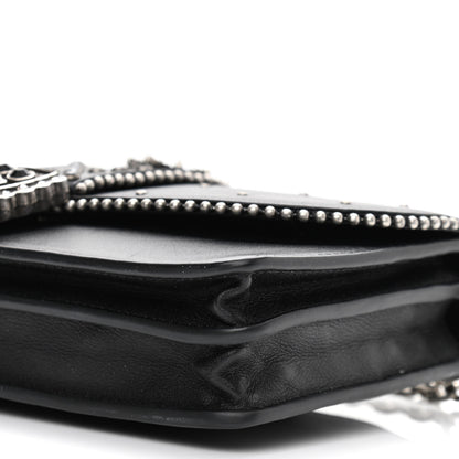 Marc Jacobs Smooth Calfskin Crystal Stud Embellished Clutch Chain Wallet Black 11 of 11