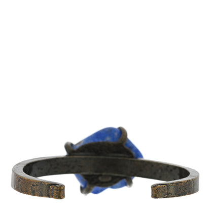 Chanel Stone Hammered Metal Bracelet Blue 2 of 3