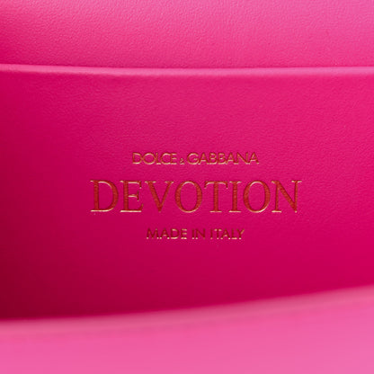 Dolce & Gabbana Smooth Calfskin Small Devotion Envelope Top Handle Bag Pink 6 of 10