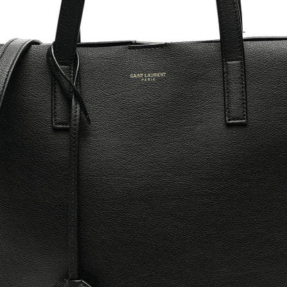 Saint Laurent Calfskin North-South Shopping Tote Black 8 of 10