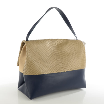 Celine Python Smooth Calfskin All Soft Shoulder Bag 3 of 8