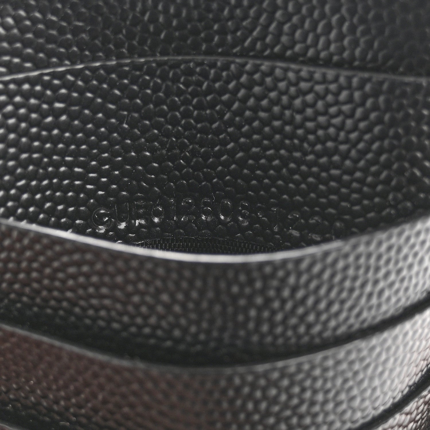 Saint Laurent Grain De Poudre Matelasse Chevron Monogram Compact Wallet Black 7 of 7