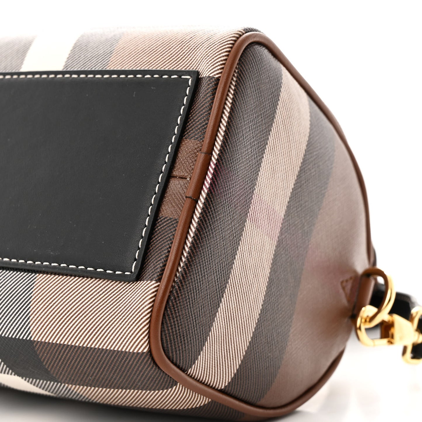 E-canvas Check Mini Bowling Bag Dark Birch Brown