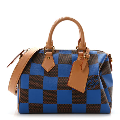 Louis Vuitton Damier Pop Speedy Bandouliere 25 Blue 1 of 9