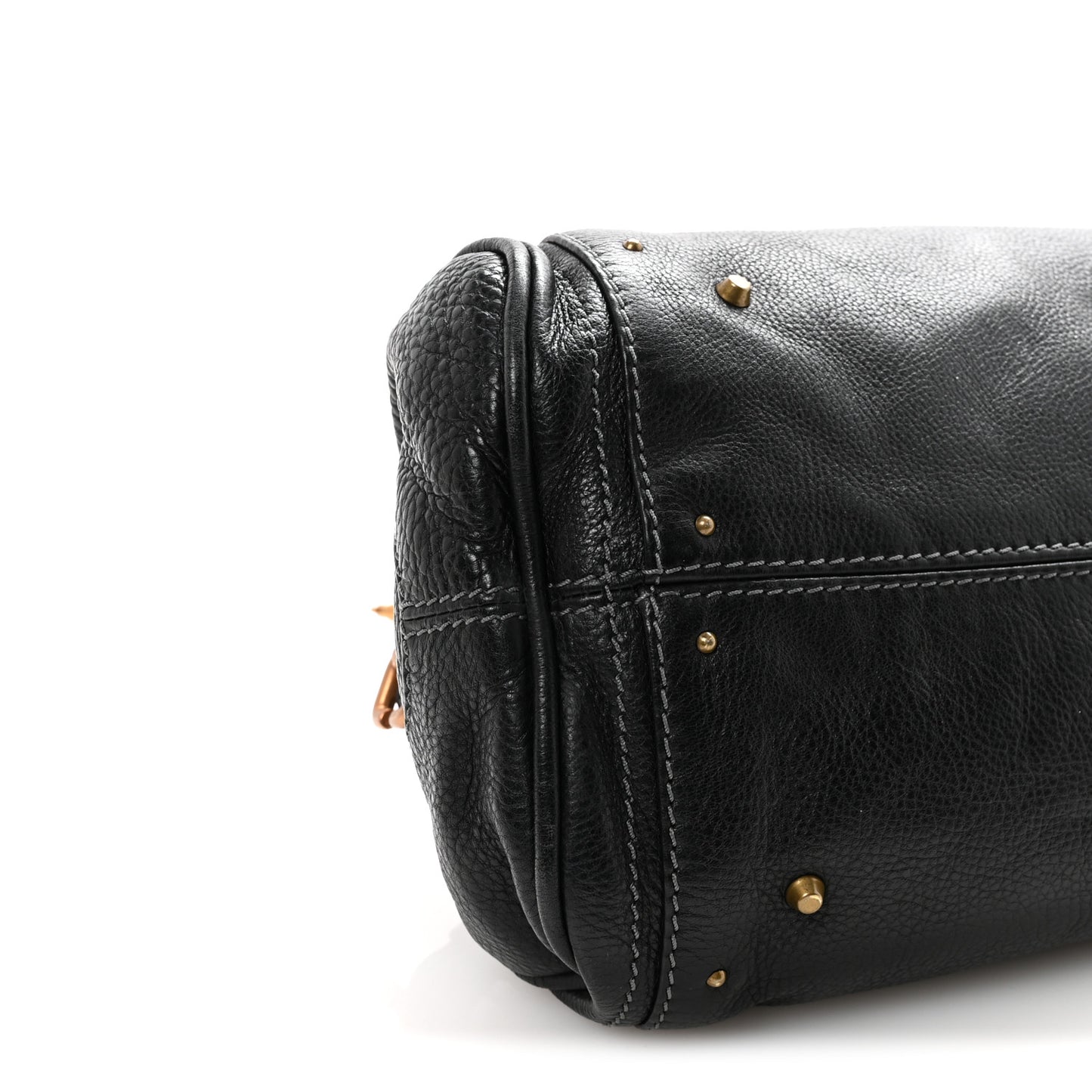 Calfskin Medium Paddington Satchel Black