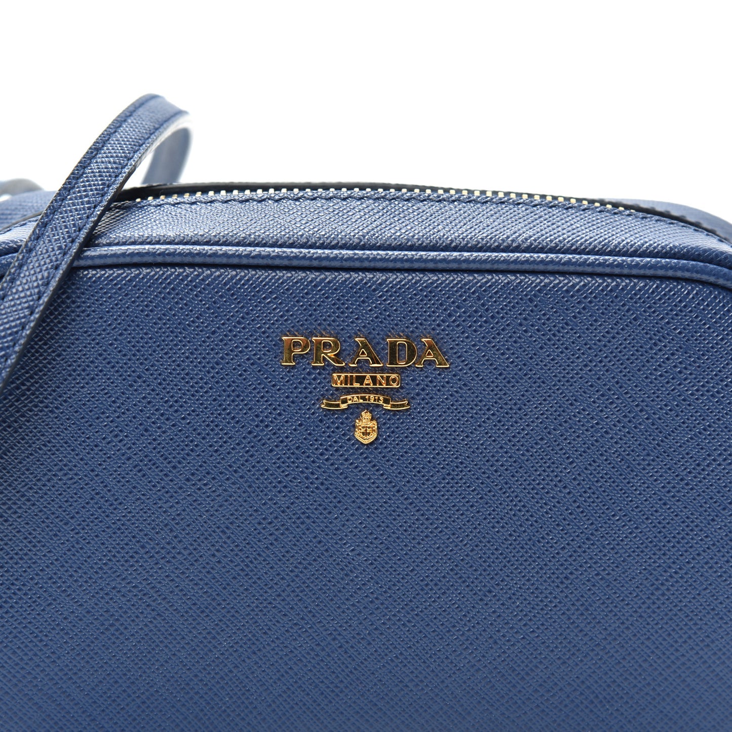 Saffiano Mini Camera Crossbody Bag Bleuette