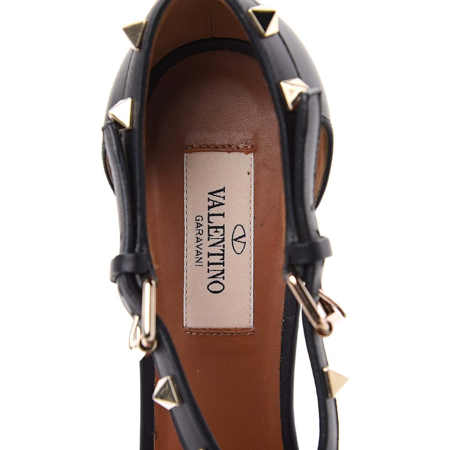 Valentino Garavani Nappa Rockstud Crisscross 105mm Sandals 37.5 Black 7 of 9