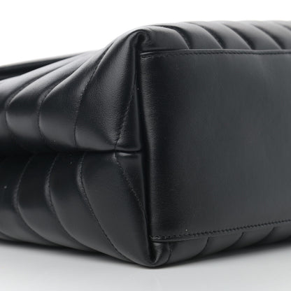 Saint Laurent Calfskin Y Quilted Monogram Medium Loulou Chain Satchel Black 10 of 13
