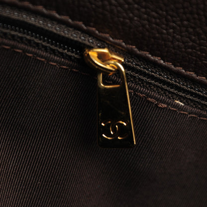 Chanel Calfskin Cerf Executive Shopper Tote Brown 12 of 13