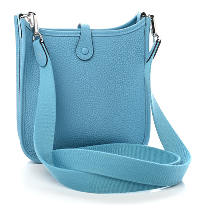 Hermes Taurillon Clemence Evelyne TPM Bleu Du Nord 3 of 9