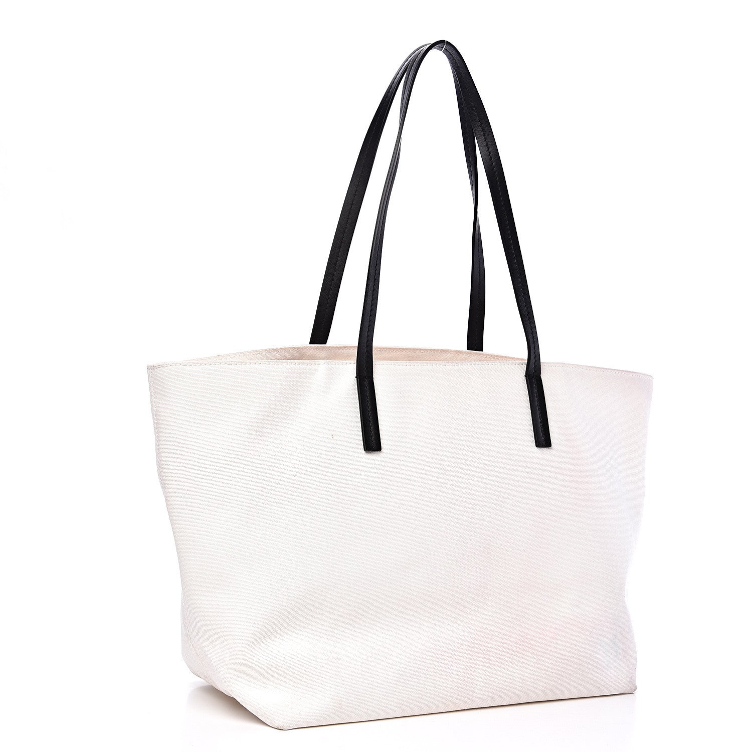 Versace Canvas Logo Tote Black White 2 of 17