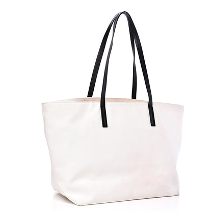 Versace Canvas Logo Tote Black White 2 of 17