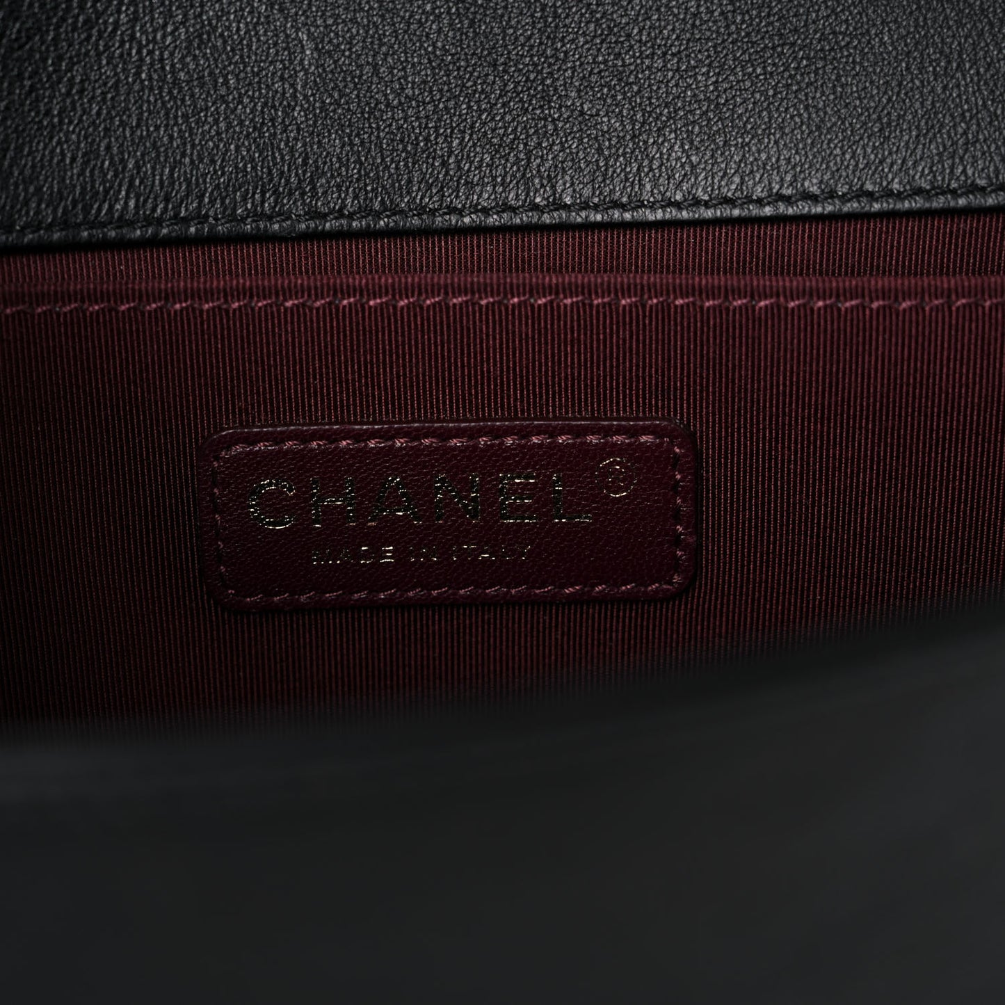 Fur Calfskin Small Boy Flap Black