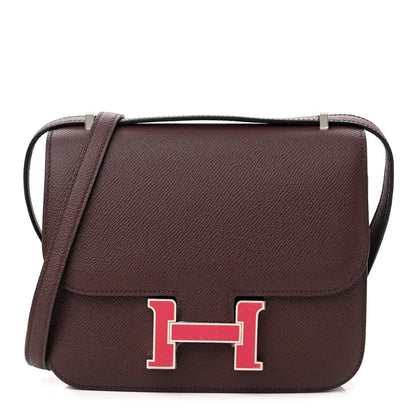 Hermes Epsom Enamel Constance 18 Rouge Sellier Framboise 1 of 16