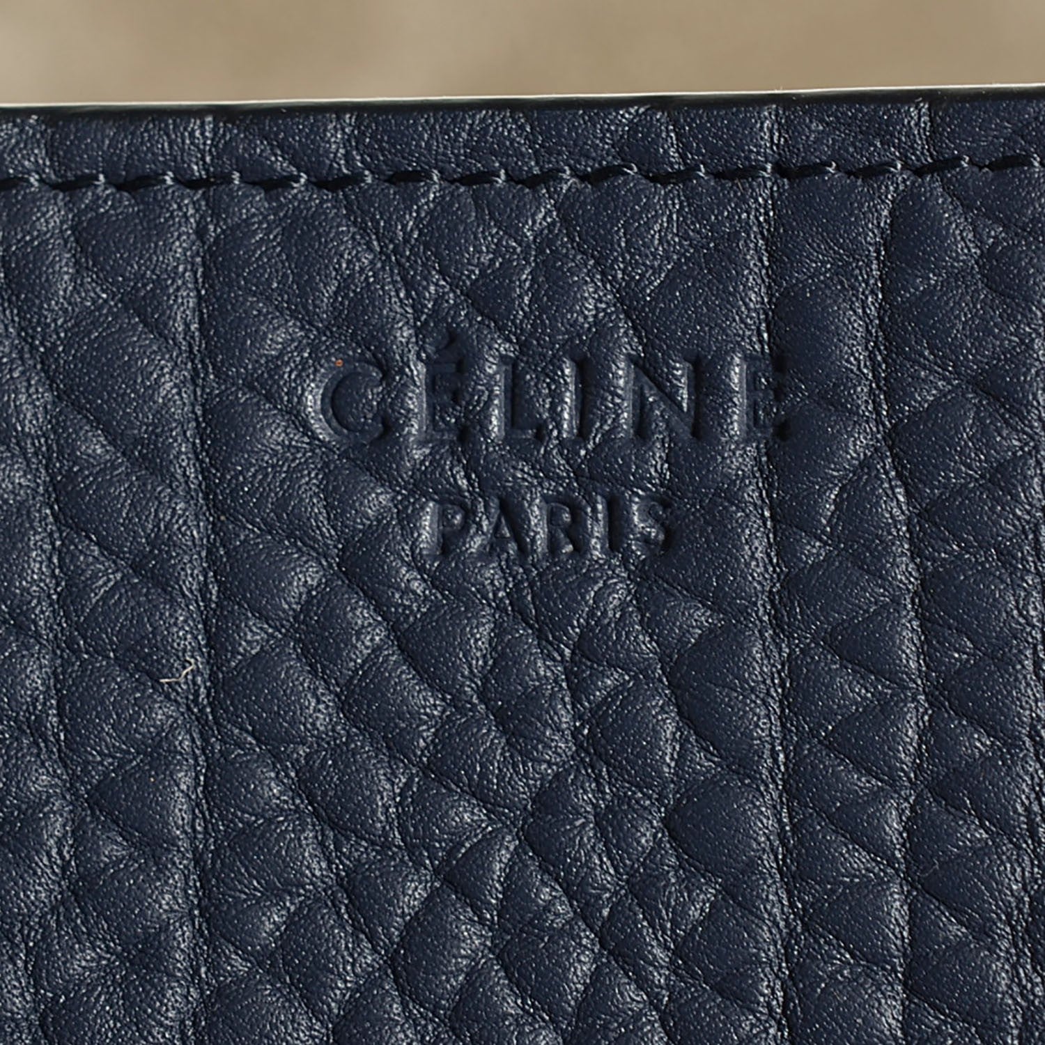 Celine Bullhide Calfskin Medium Phantom Luggage Navy Blue 6 of 9