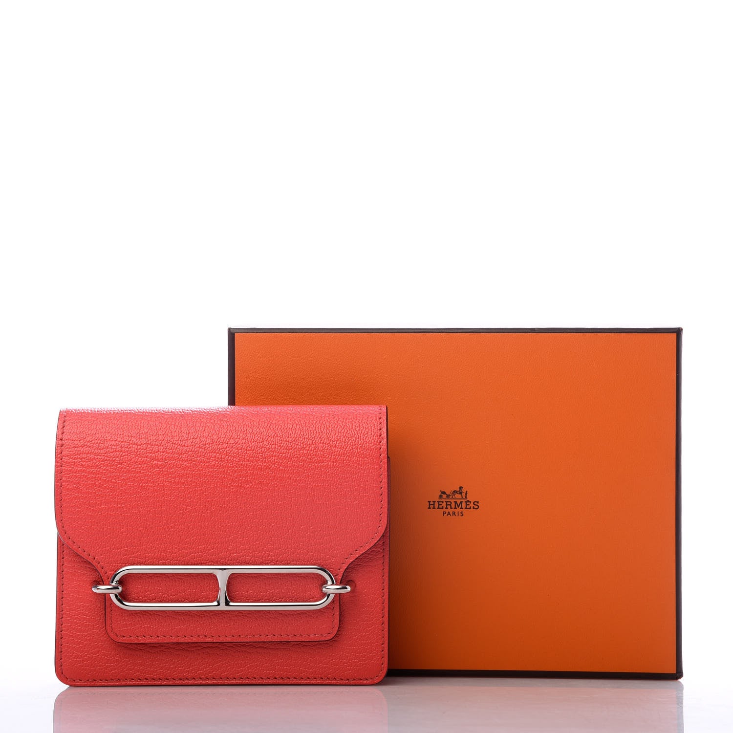 Hermes Chevre Mysore Roulis Slim Wallet Rose Texas 9 of 9