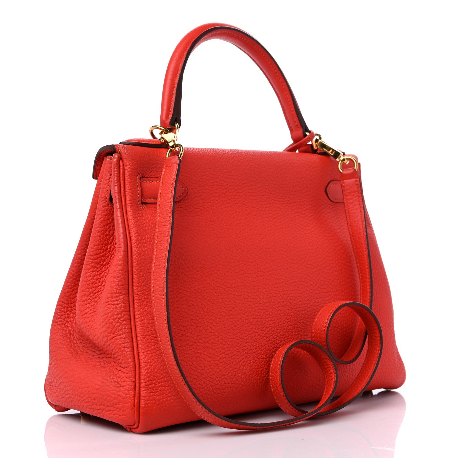 Hermes Taurillon Clemence Kelly Retourne 28 Rouge Pivoine 3 of 17