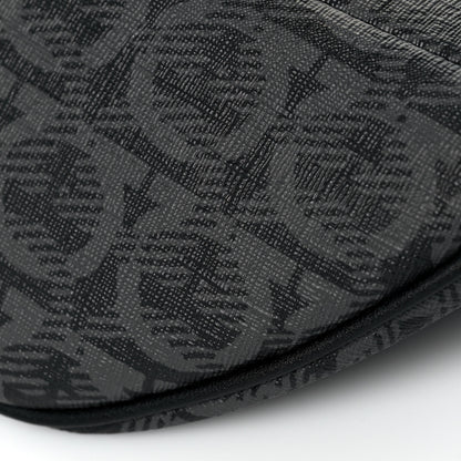 Salvatore Ferragamo Gancini Monogram Calfskin Waist Bag Black Grey 10 of 11