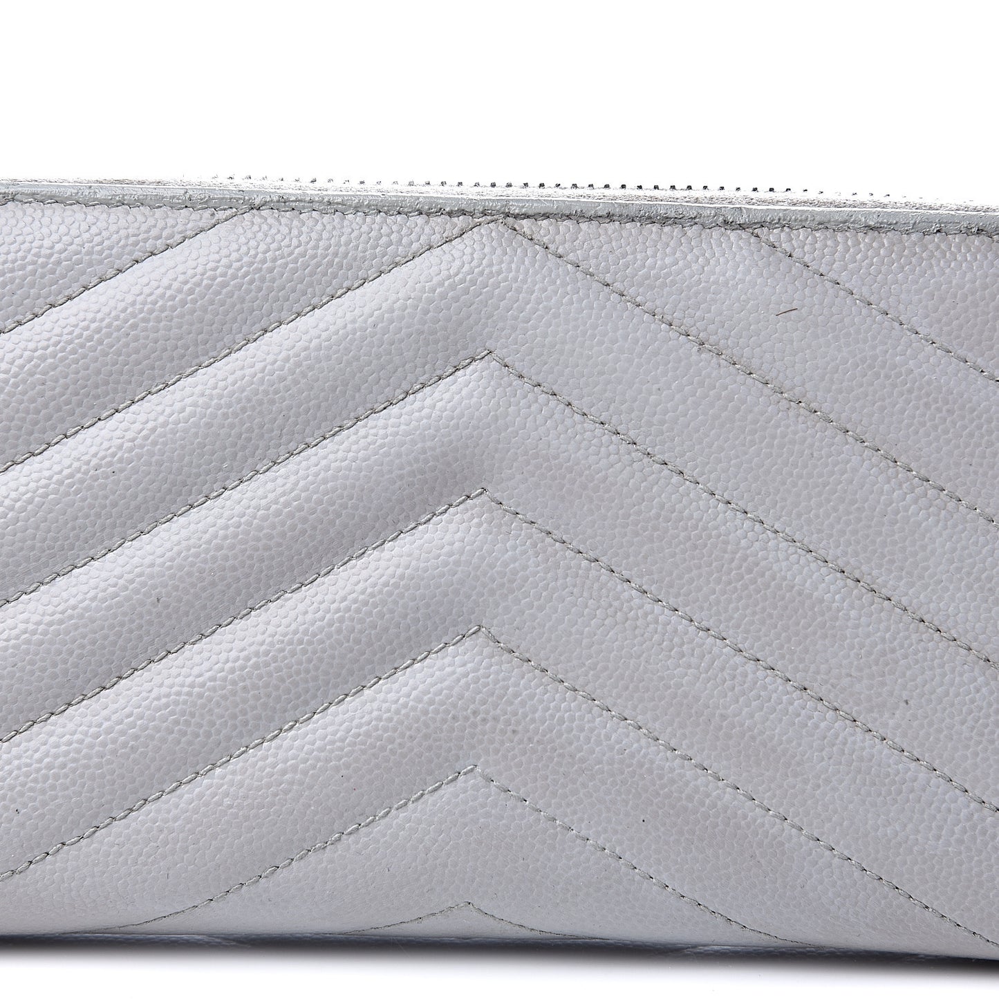 Grain De Poudre Matelasse Chevron Monogram Zip Around Wallet Granite