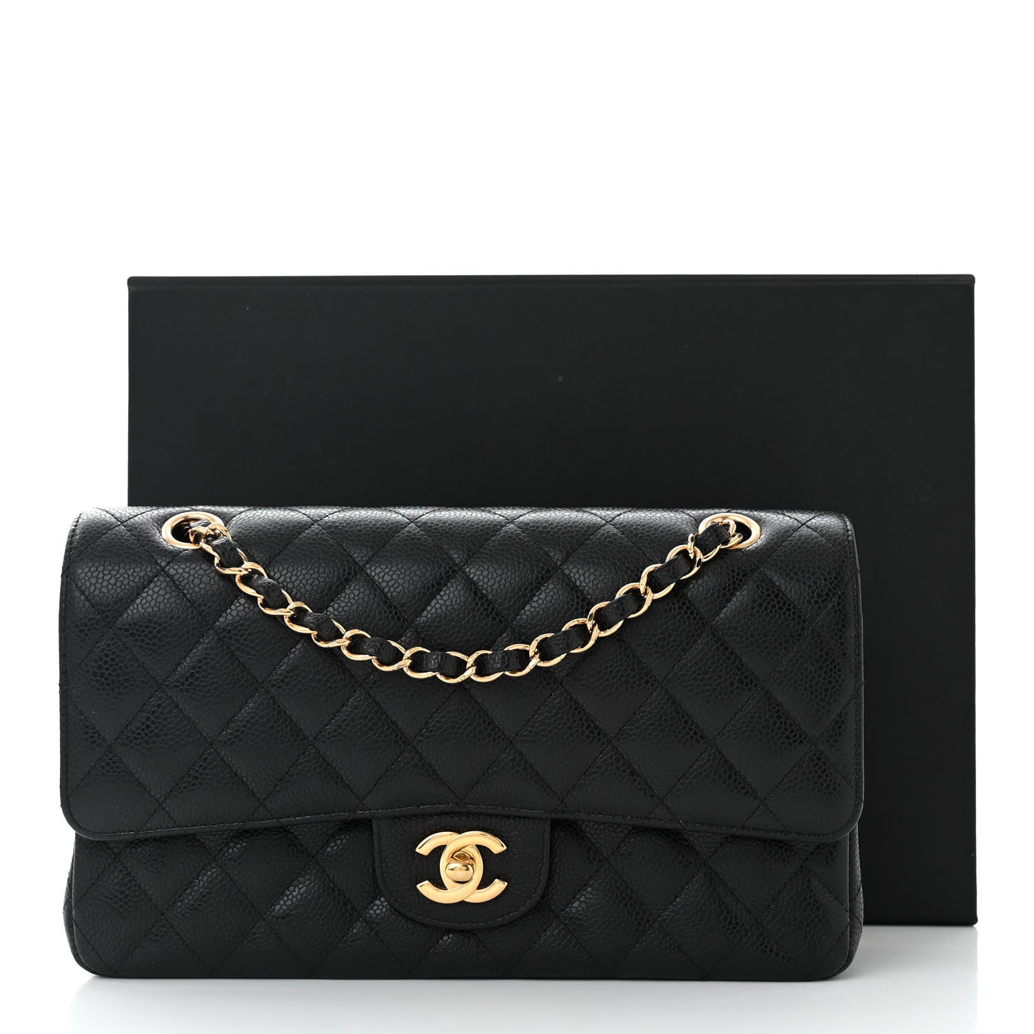 Chanel Caviar Quilted Medium Double Flap Black 11 of 11