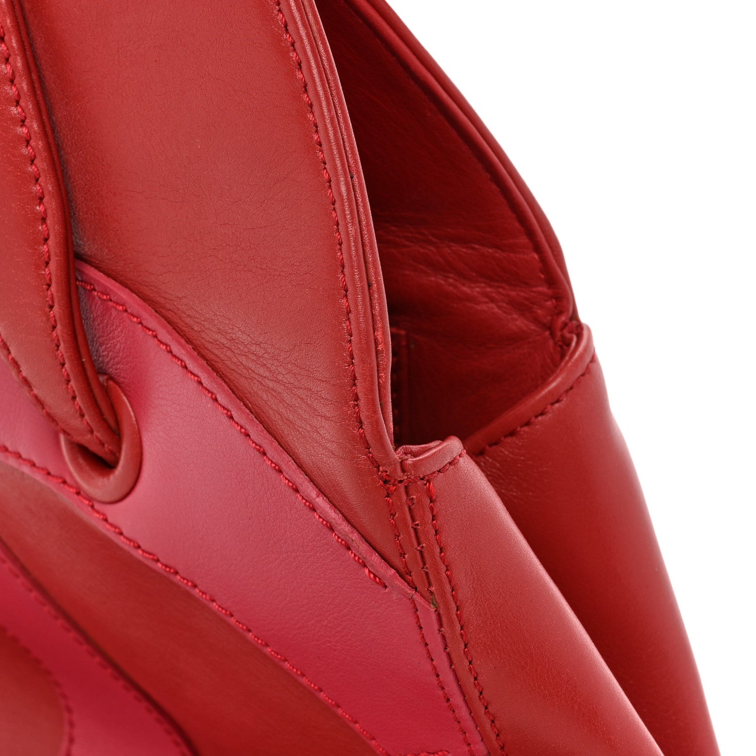 Chanel Calfskin CC Stitched Tote Red 20 of 20