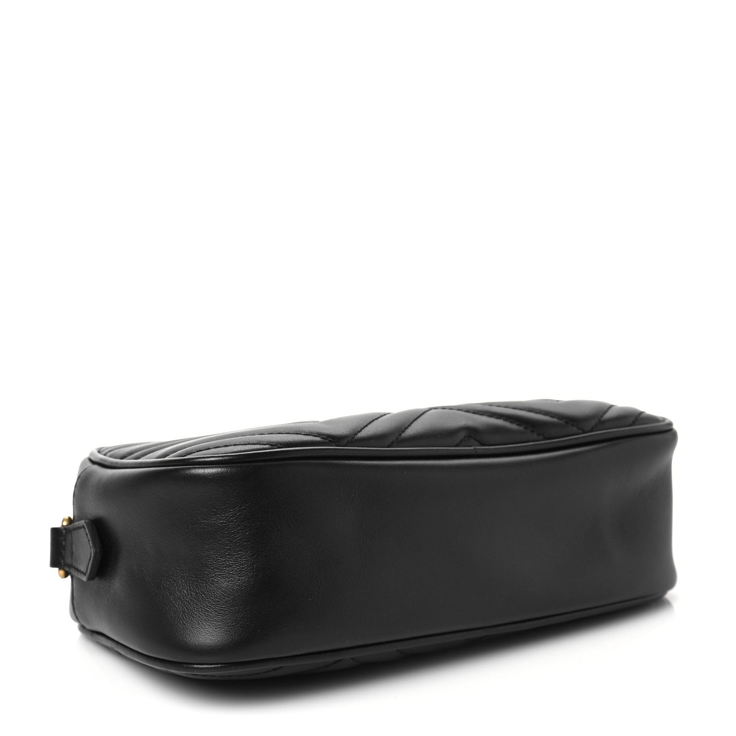 Gucci Calfskin Matelasse Small GG Marmont Chain Shoulder Bag Black 4 of 7