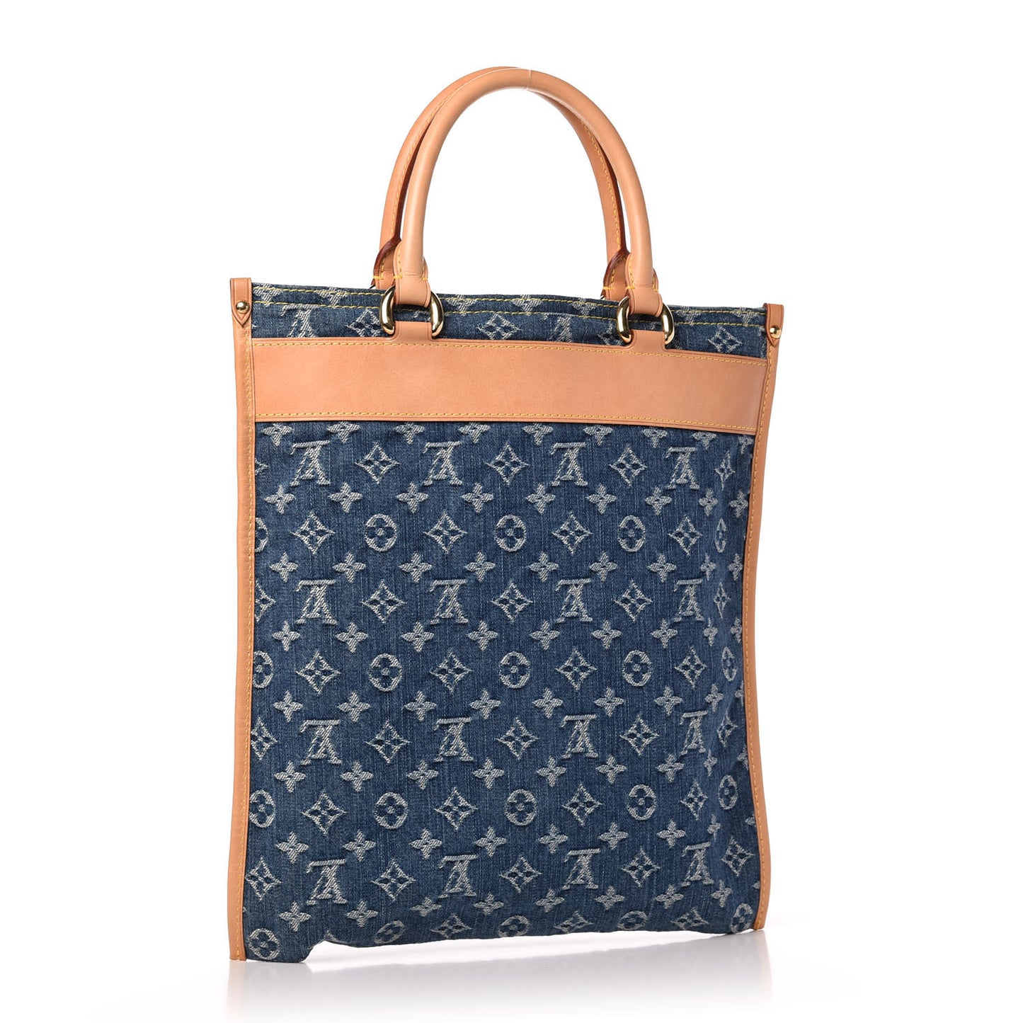 Monogram Denim Sac Plat Blue