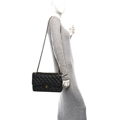 Chanel Caviar Quilted Jumbo Double Flap Black 2 of 13
