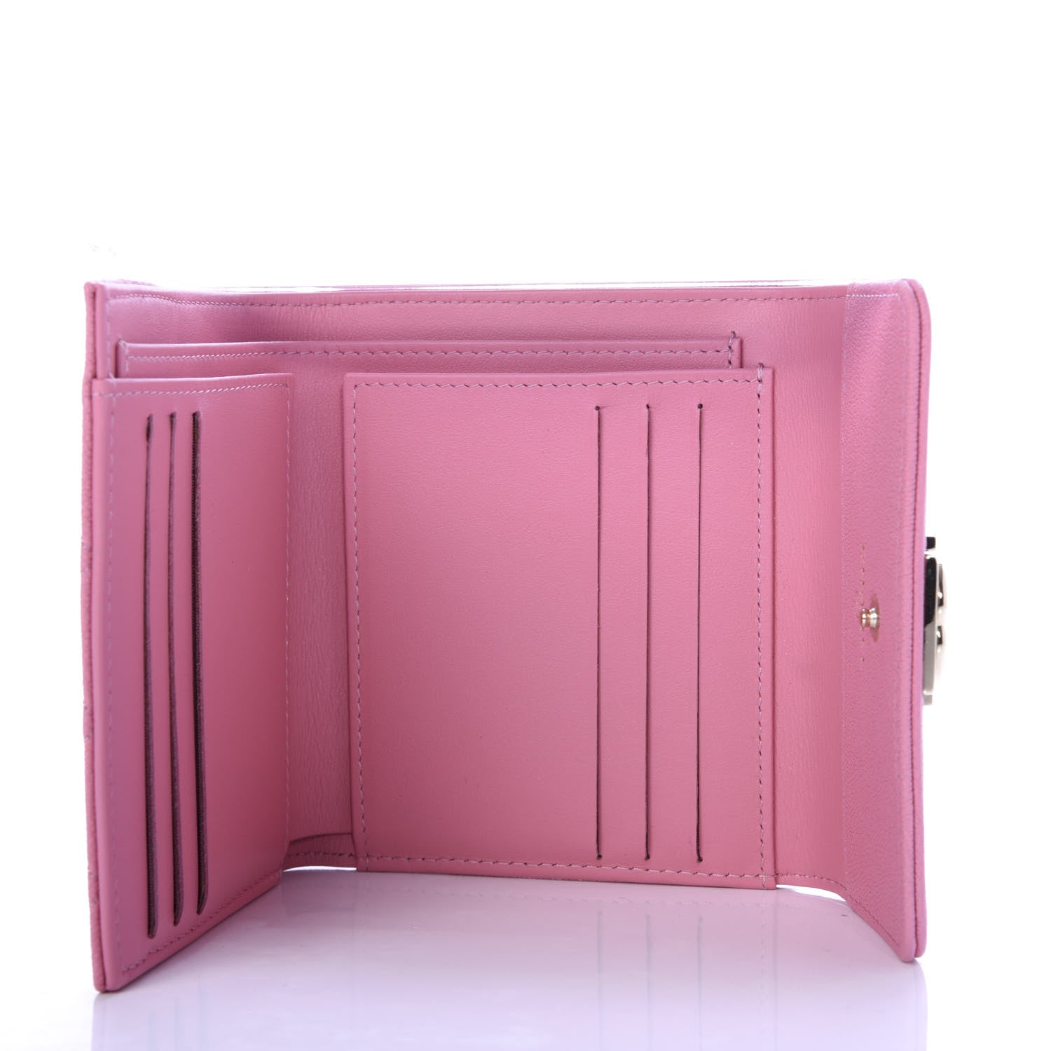 Chanel Caviar Quilted Boy Compact Wallet Pink 5 of 7