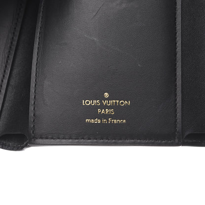 Louis Vuitton Monogram Flower Lock Compact Wallet Black 6 of 10