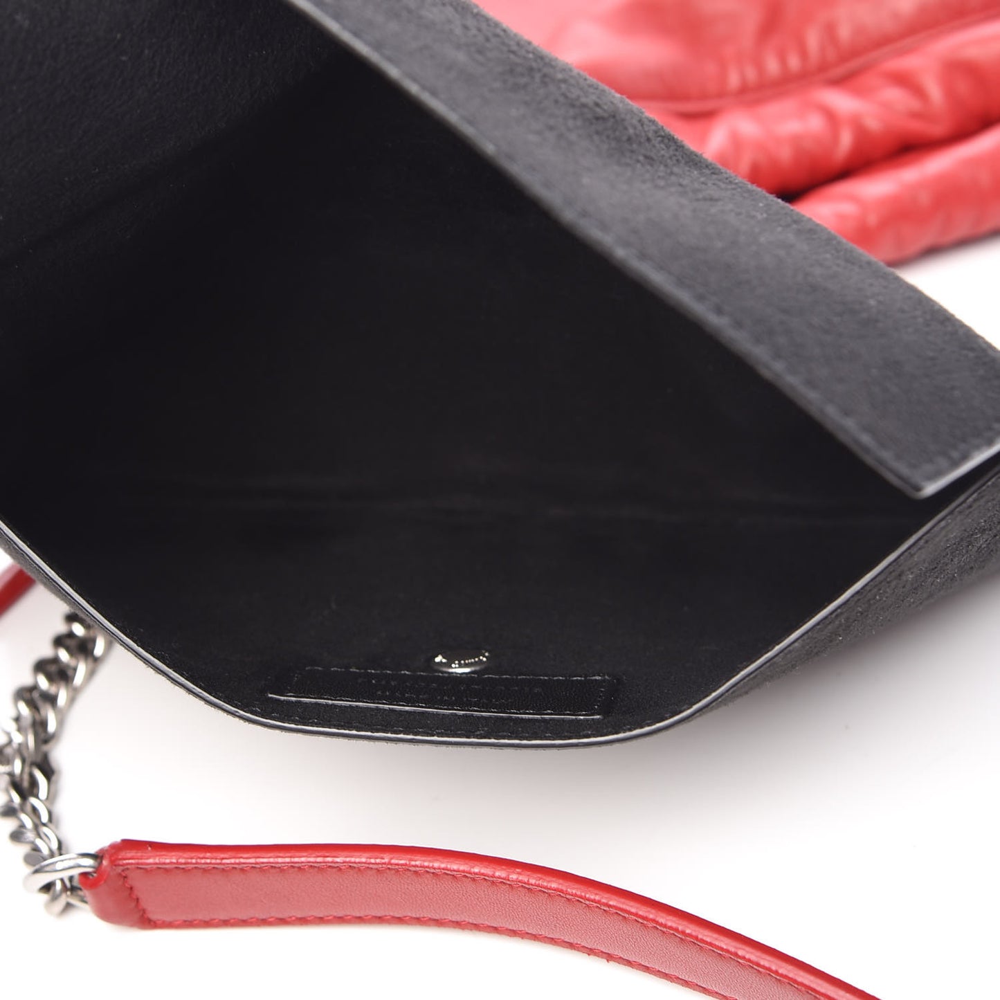 Lambskin Teddy Drawstring Bag Eros Red