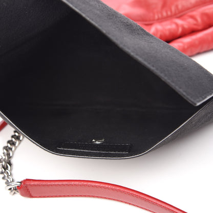 Saint Laurent Lambskin Teddy Drawstring Bag Eros Red 7 of 14