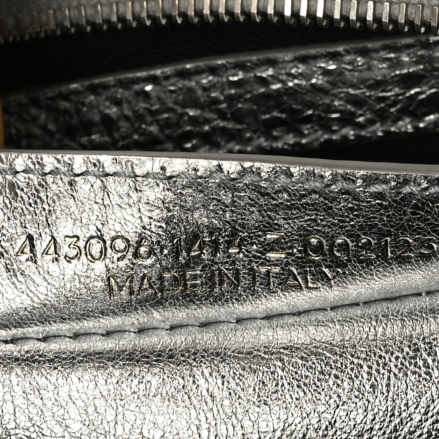 Metallic Calfskin S Bazar Shopper Tote Silver Hardware