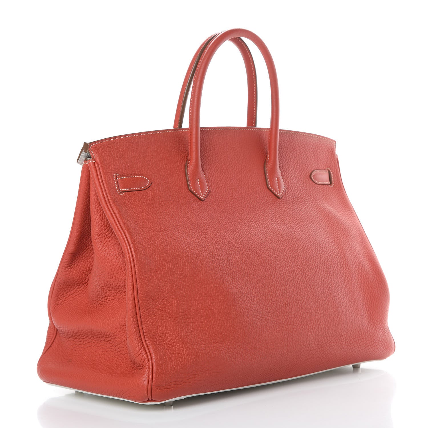 Hermes Togo Casaque Birkin 40 Sanguine White 3 of 18